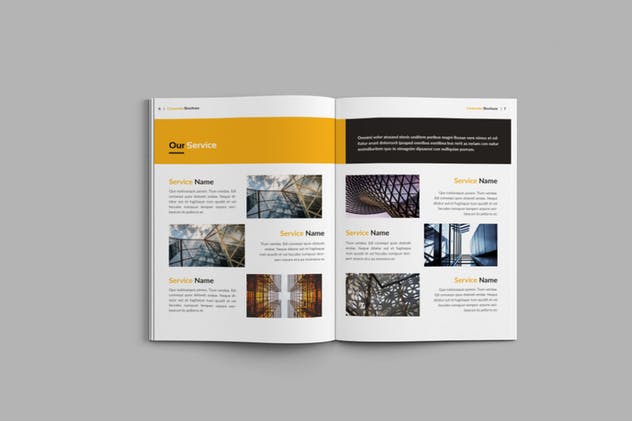 18页企业品牌形象宣传画册设计INDD模板 Pachira – Corporate Brochure Template插图(6)