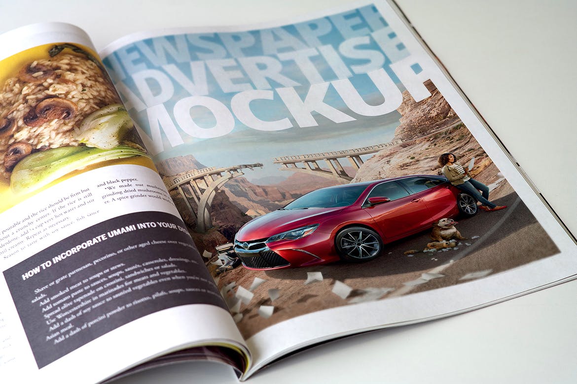 杂志广告设计印刷效果图样机模板v1 Magazine Advert Mockups插图(10)