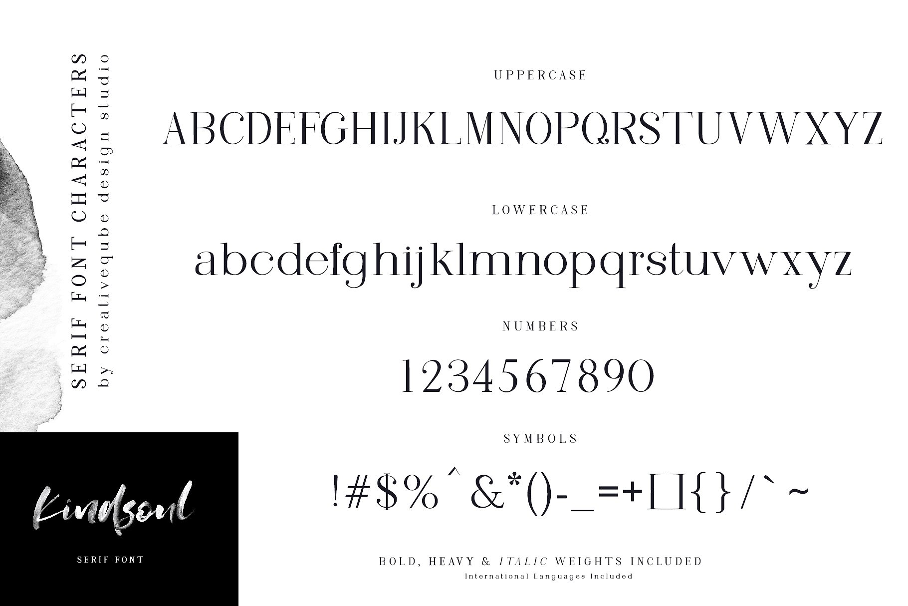 手绘水彩SVG字体&平滑衬线英文字体 KindSoul SVG Script & Serif Font Duo插图10