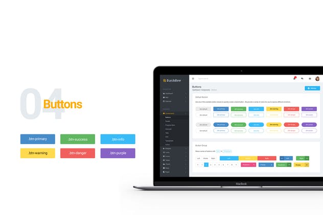 网站后台控制面板设计UI套件 DashBee – Dashboard UI Kit插图(4)