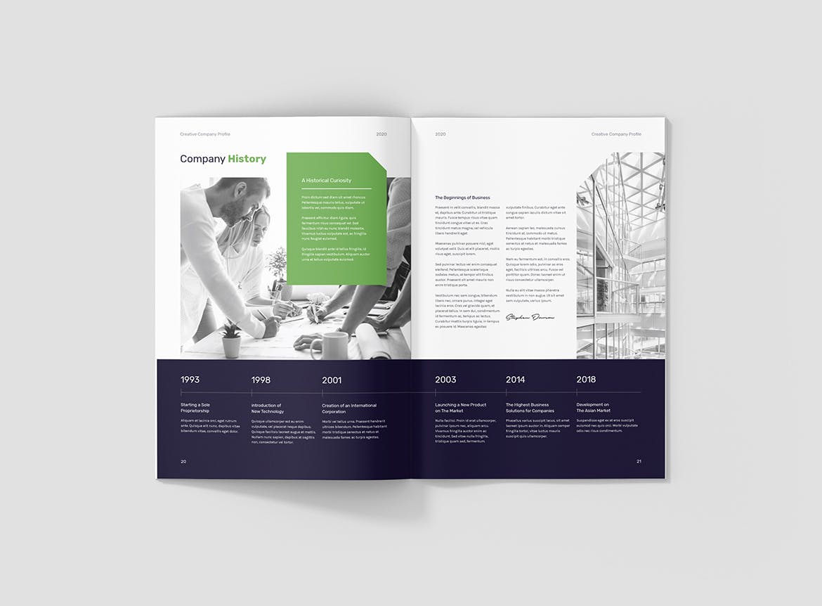 创意多用途竖版设计风格企业公司画册排版设计模板 Creative Multipurpose Company Profile插图11