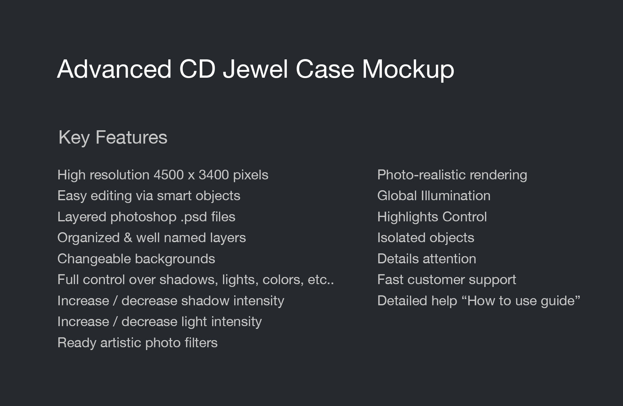 CD盒包装盒外观设计效果图样机PSD模板 CD Jewel Case Mockup – Photoshop .PSD插图(1)