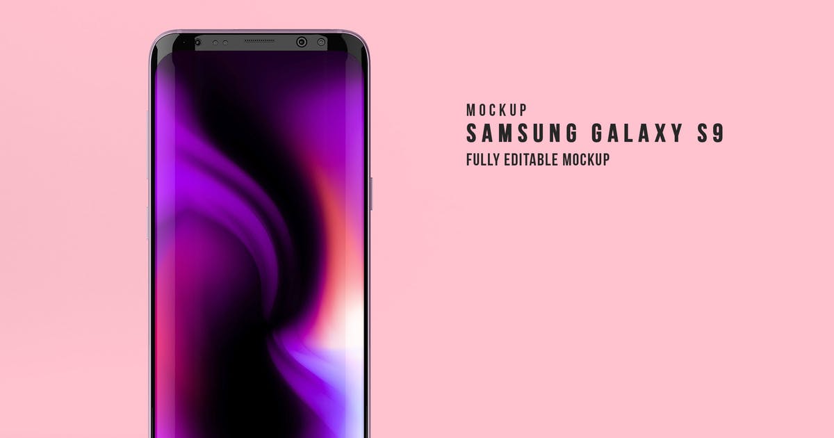 三星Galaxy S9安卓手机样机模板 Samsung Galaxy S9 Mockup插图(1)