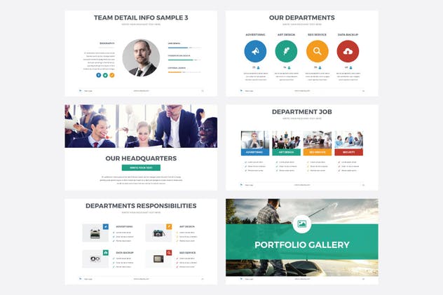 信息图表类型企业数据展示PPT演示模板Vol.39 Multipurpose PowerPoint Template V.28插图(13)