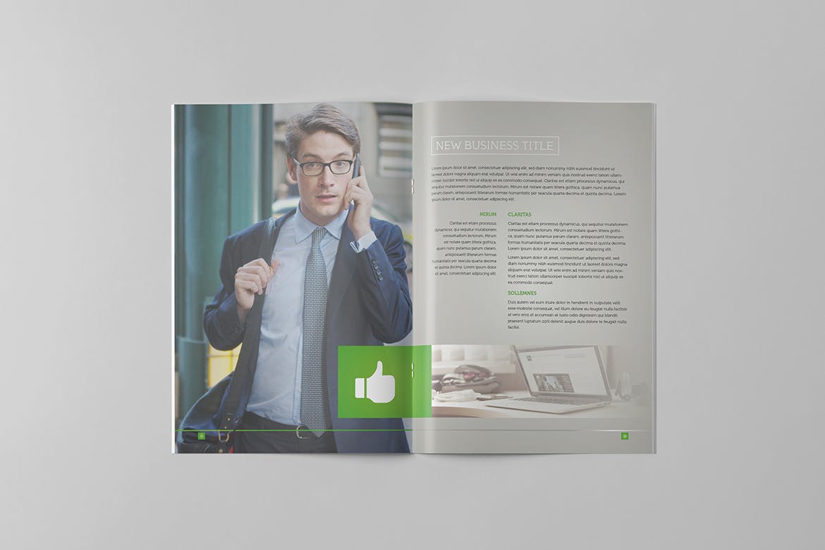 企业宣传册制作宣传画册版式设计模板 Light Business Brochure插图(4)