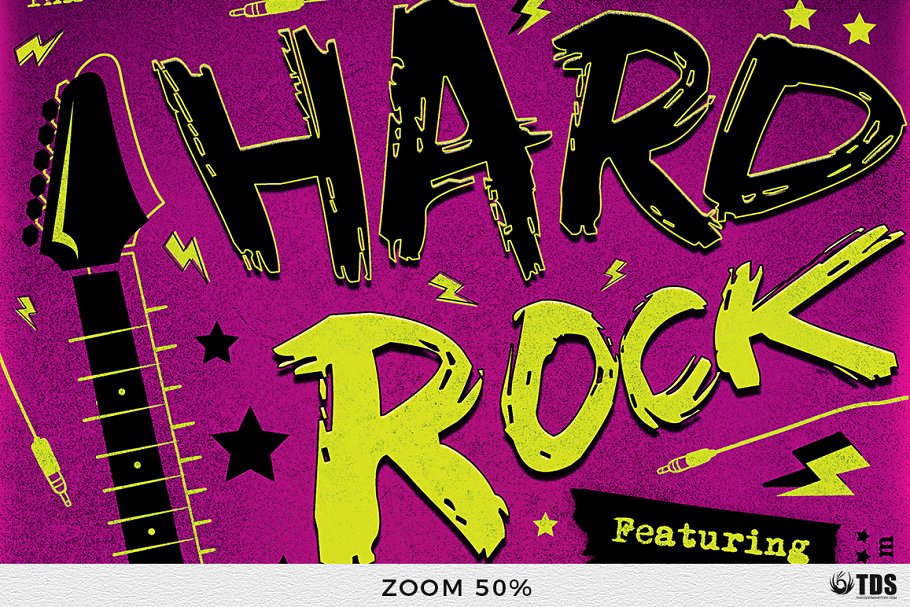 重金属摇滚音乐海报传单PSD模板V.2 Hard Rock Flyer PSD V2插图(6)