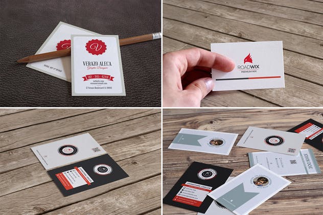 欧盟规格企业名片样机模板 Realistic Business Card Mockups for EU Size插图(2)