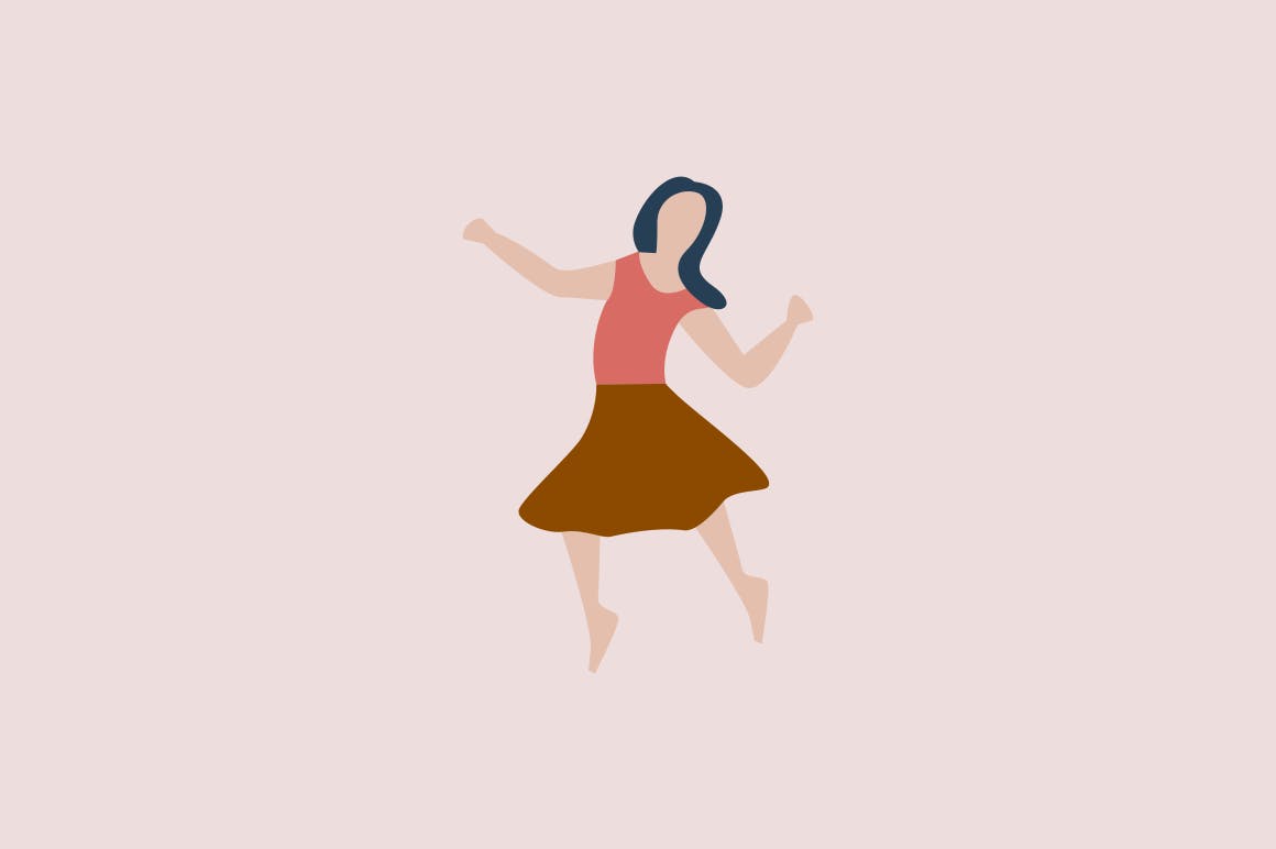 15枚舞蹈人物矢量图标素材 15 Dancing Icons插图(3)