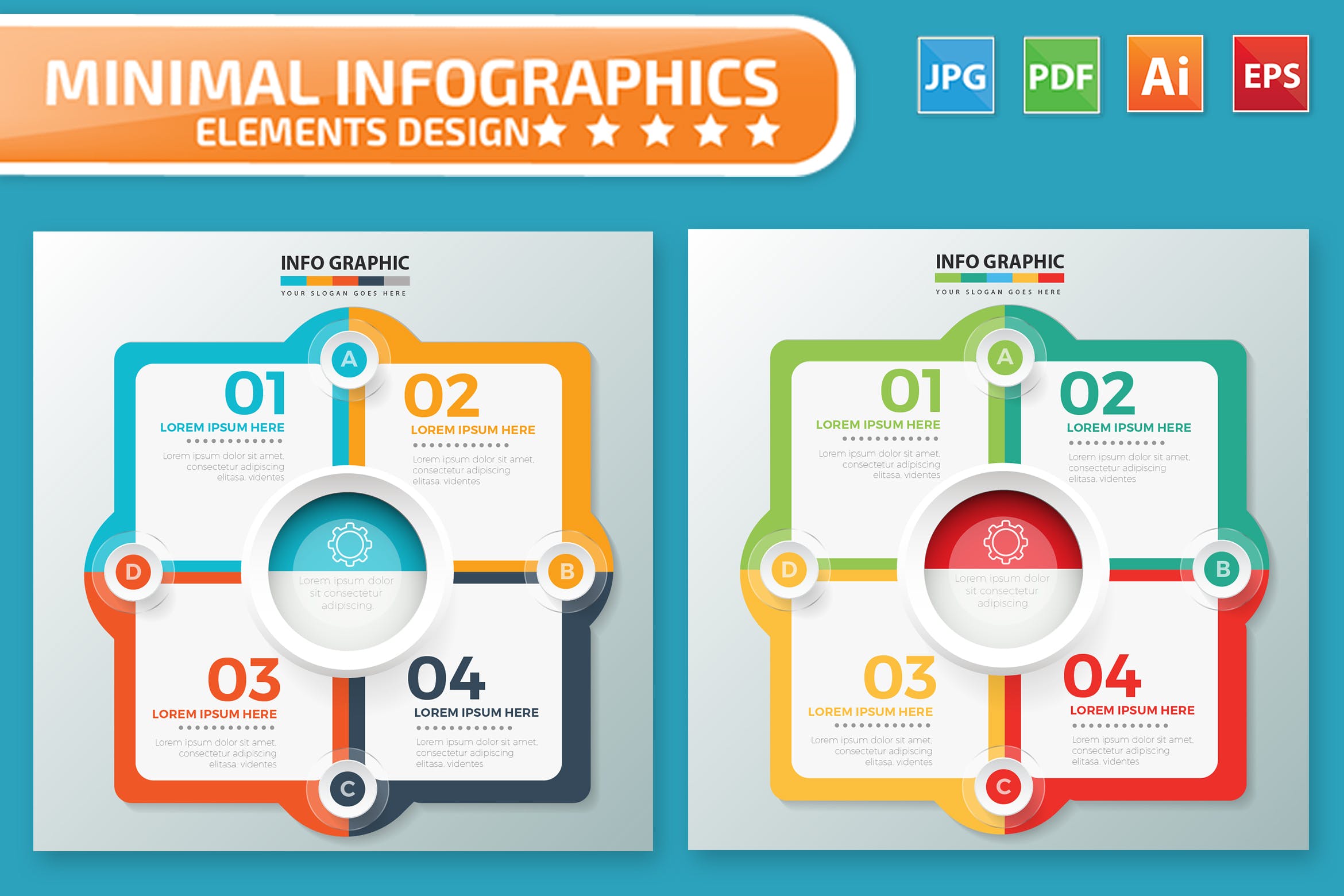 PPT幻灯片步骤流程信息图表设计素材 Infographic Elements插图