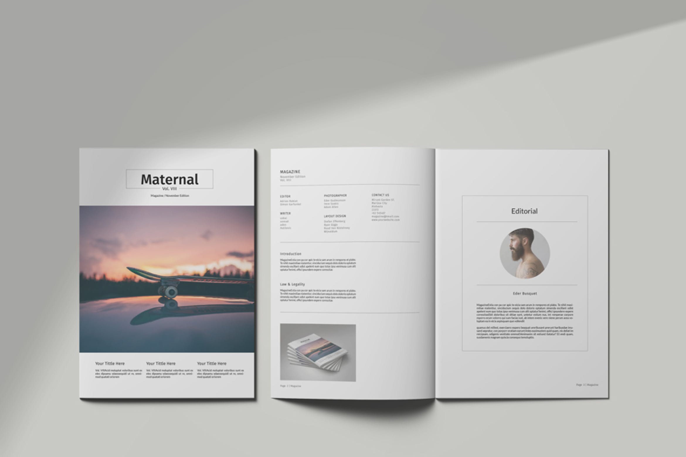 简约现代设计风格杂志设计模板v6 Magazine Template Vol. 6插图