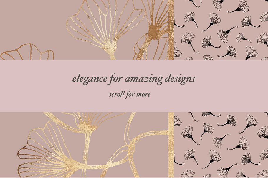 低调奢华风格花卉图案纹理 Rustic Floral Patterns & Graphics插图5