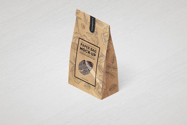 面包/咖啡豆牛皮纸袋包装样机模板 Paper Bag Mock-up插图(6)