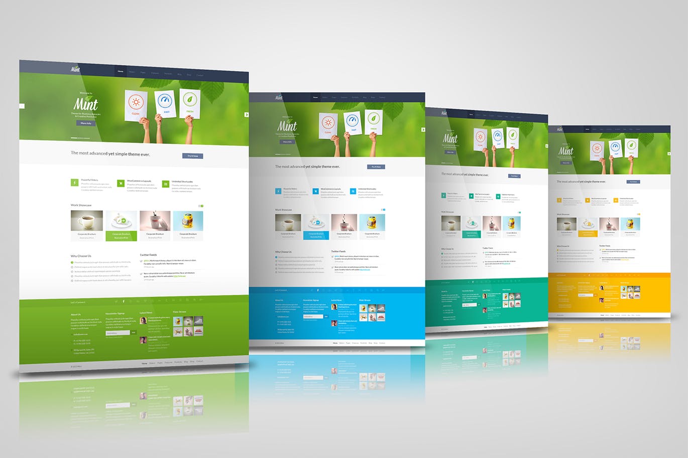 网站/网页设计效果图样机模板 Web Pages Presentation Mock Up插图(3)