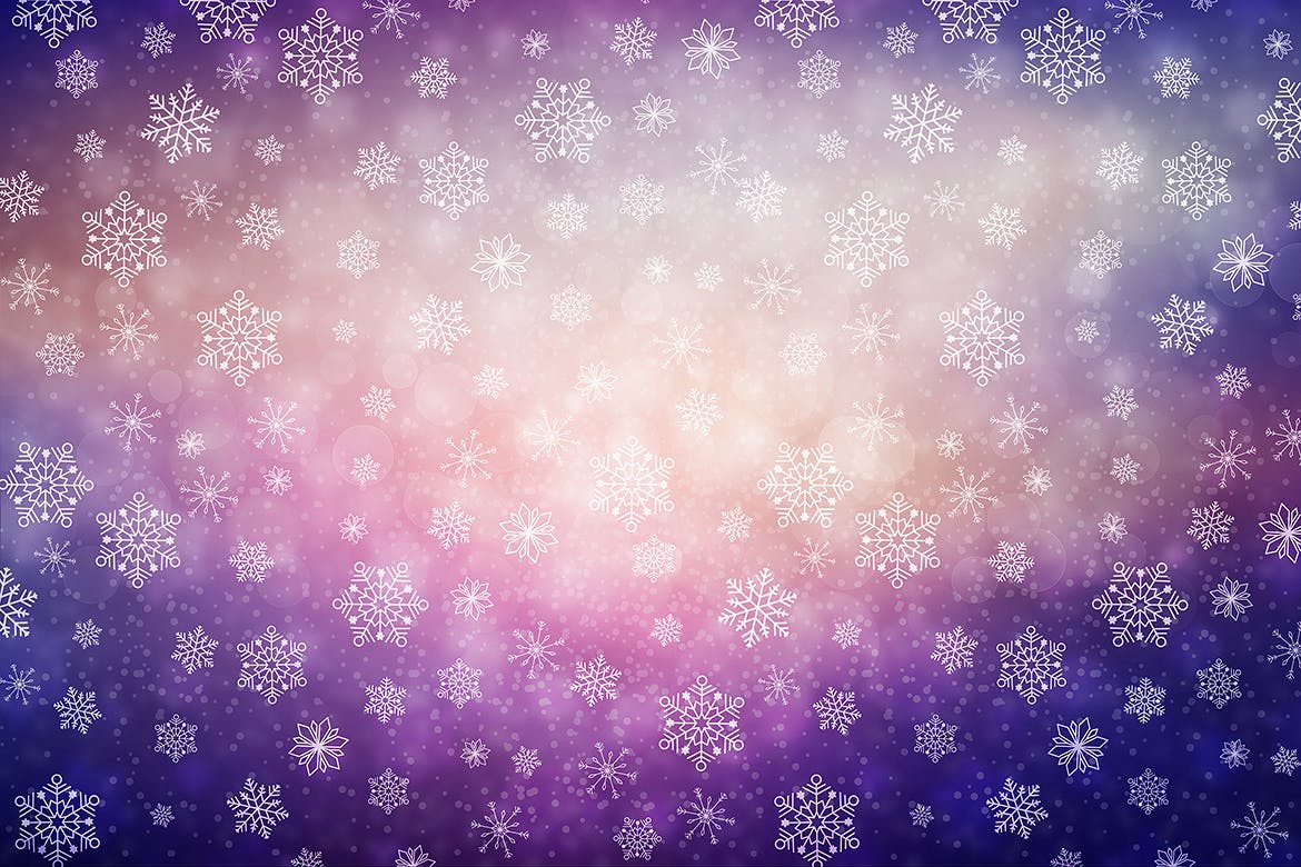 冬季雪花图案高清背景图素材 Winter Snowflakes Backgrounds插图(7)
