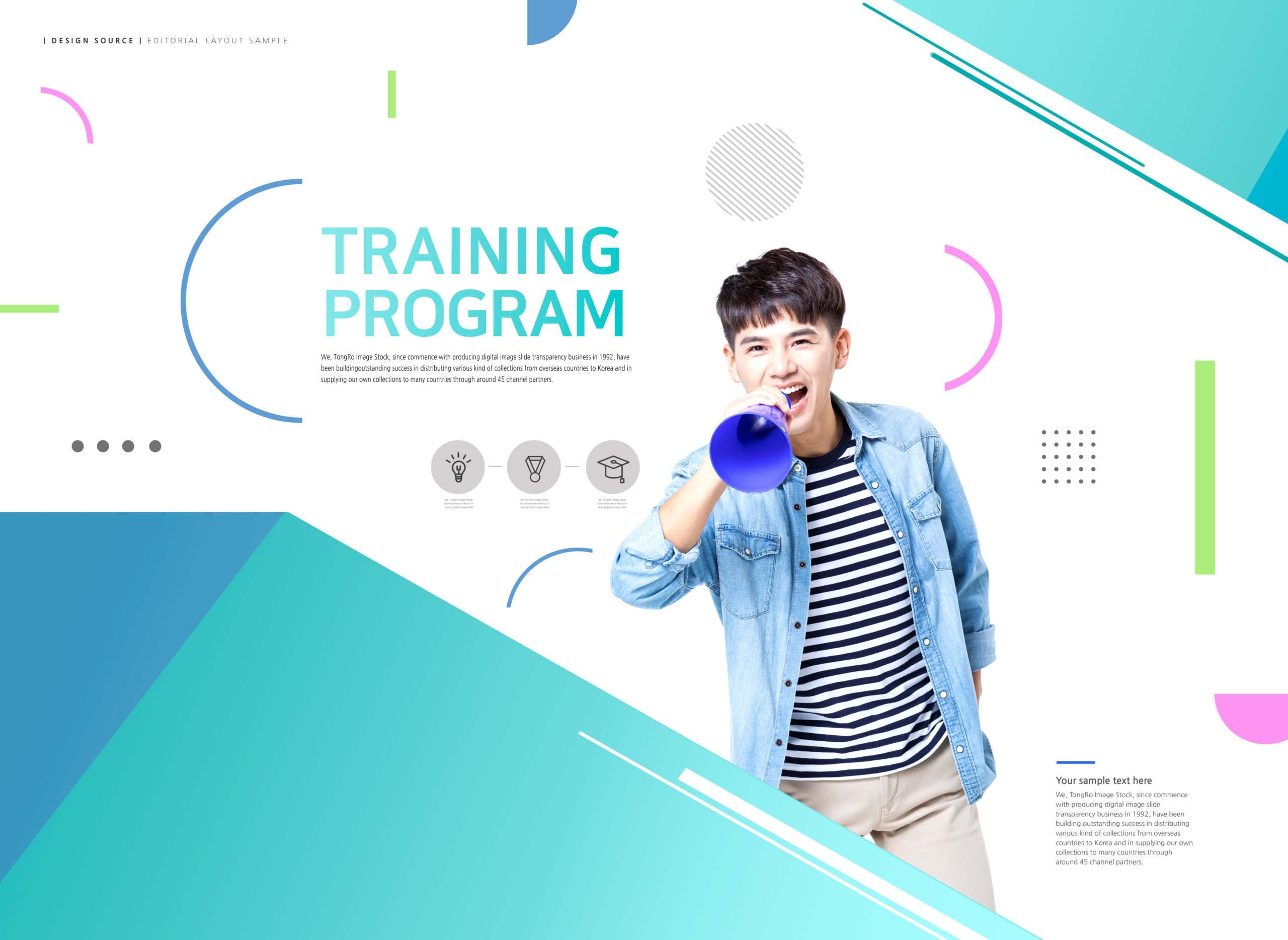 学习培训计划教育网站主页设计模板套装[PSD]插图(5)