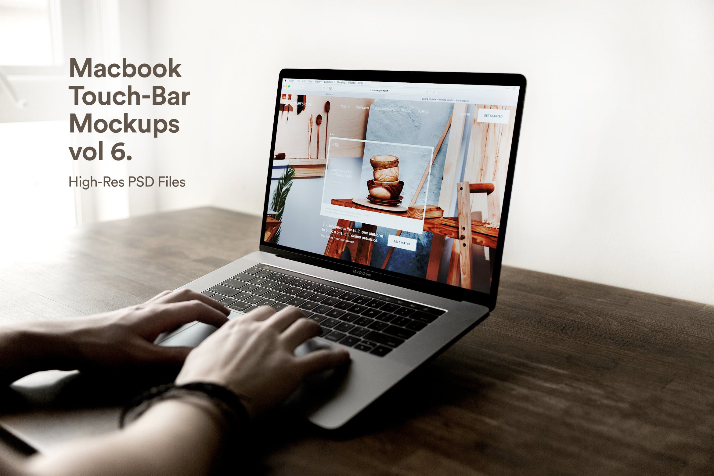 MacBook Pro实景拍摄屏幕预览样机v6 Macbook Mockup Vol 06 – New Touch Bar插图