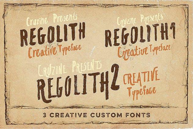 创意油漆刷手写装饰字体下载 Regolith插图(2)