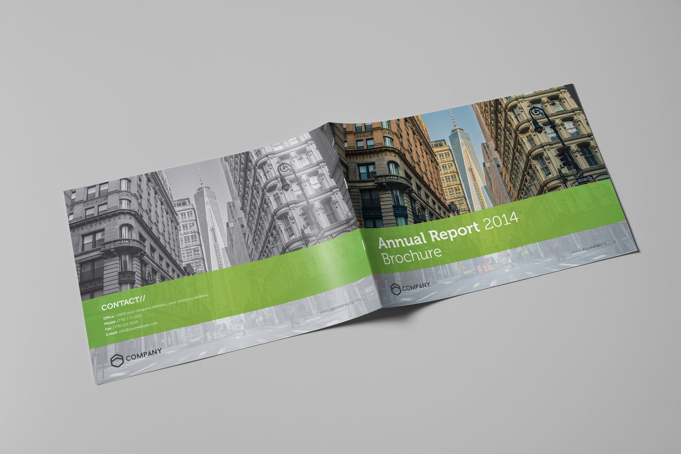 企业年度报告/行业分析报告设计模板 Annual Report Landscape插图