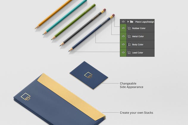 品牌宣传办公用品样机模板 Stationary / Branding Mock-Up插图(2)