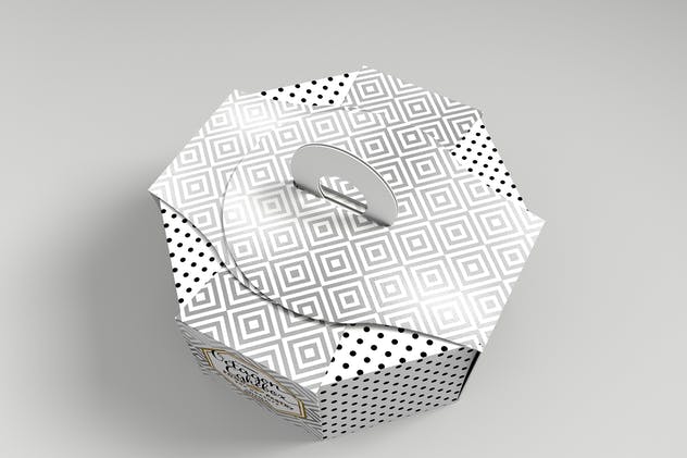 生日蛋糕八角形包装盒样机Vol.3 Food Pastry Boxes Vol.3: Packaging Mockups插图(8)