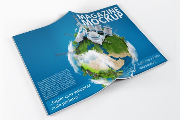 时尚A4杂志宣传册印刷品样机 A4 Magazine Catalog Mock-Up插图(6)