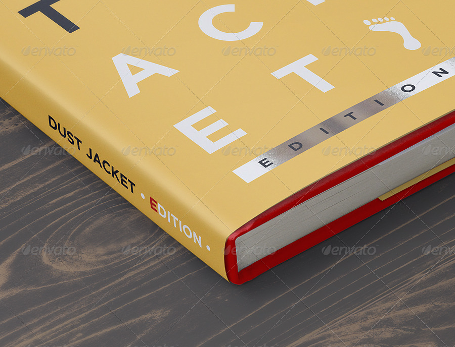 精装图书外观设计展示样机 Book Mock-Up Dust Jacket Edition插图