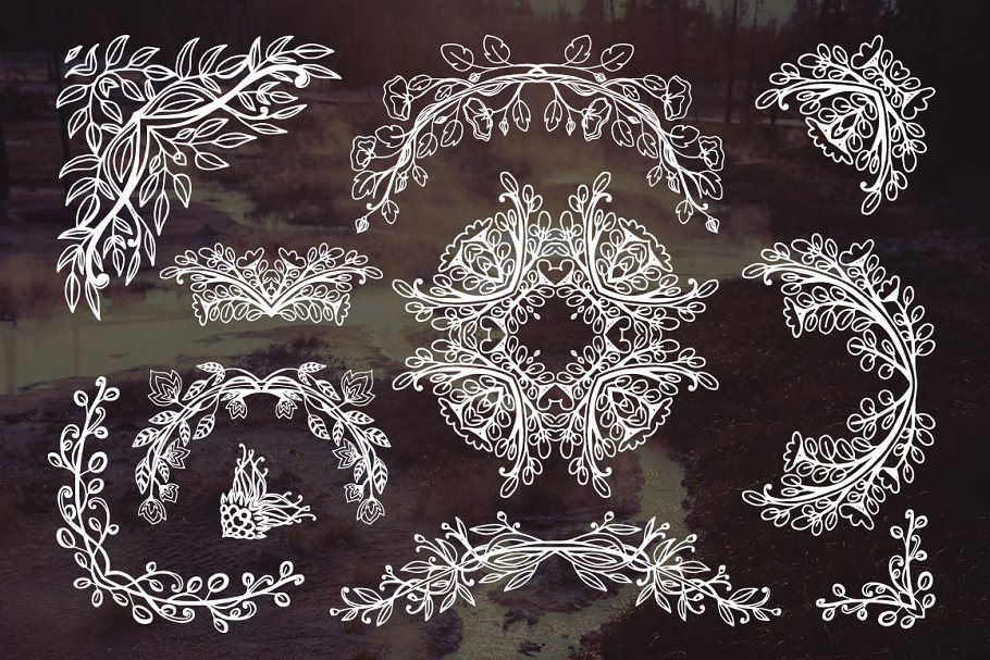 43款手绘桂冠花环 43 Handsketched Laurels & Wreaths插图(4)