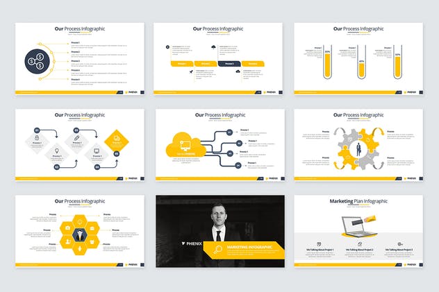 超高品质企业介绍PPT幻灯片模板素材 Phienix Powerpoint Presentation插图(6)