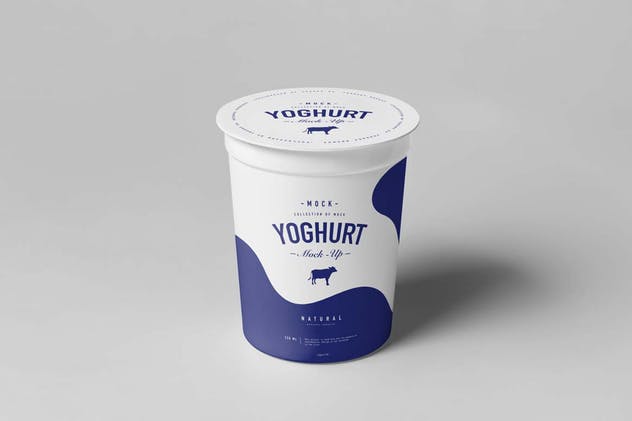 酸奶杯样机模板2 Yoghurt Cup Mock-up 2插图3