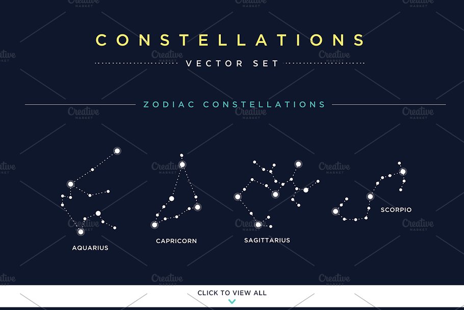 星座矢量插画素材 Constellations Vector Illustrations插图3