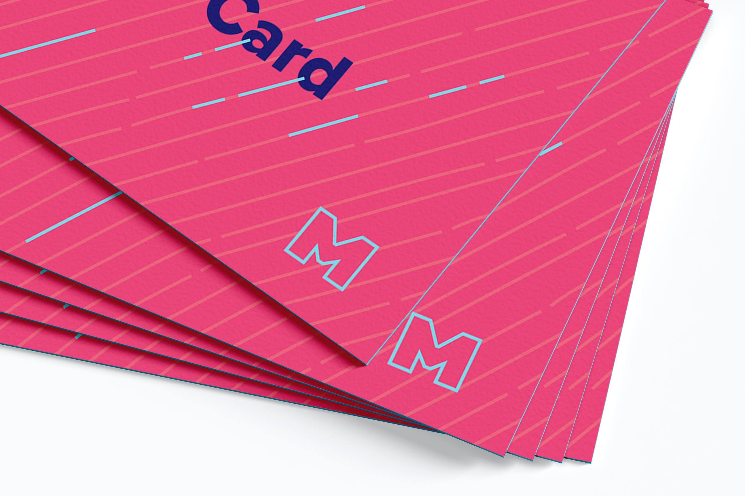 UK标准规格企业名片印刷效果图样机02 UK Business Cards Mockup 02插图1
