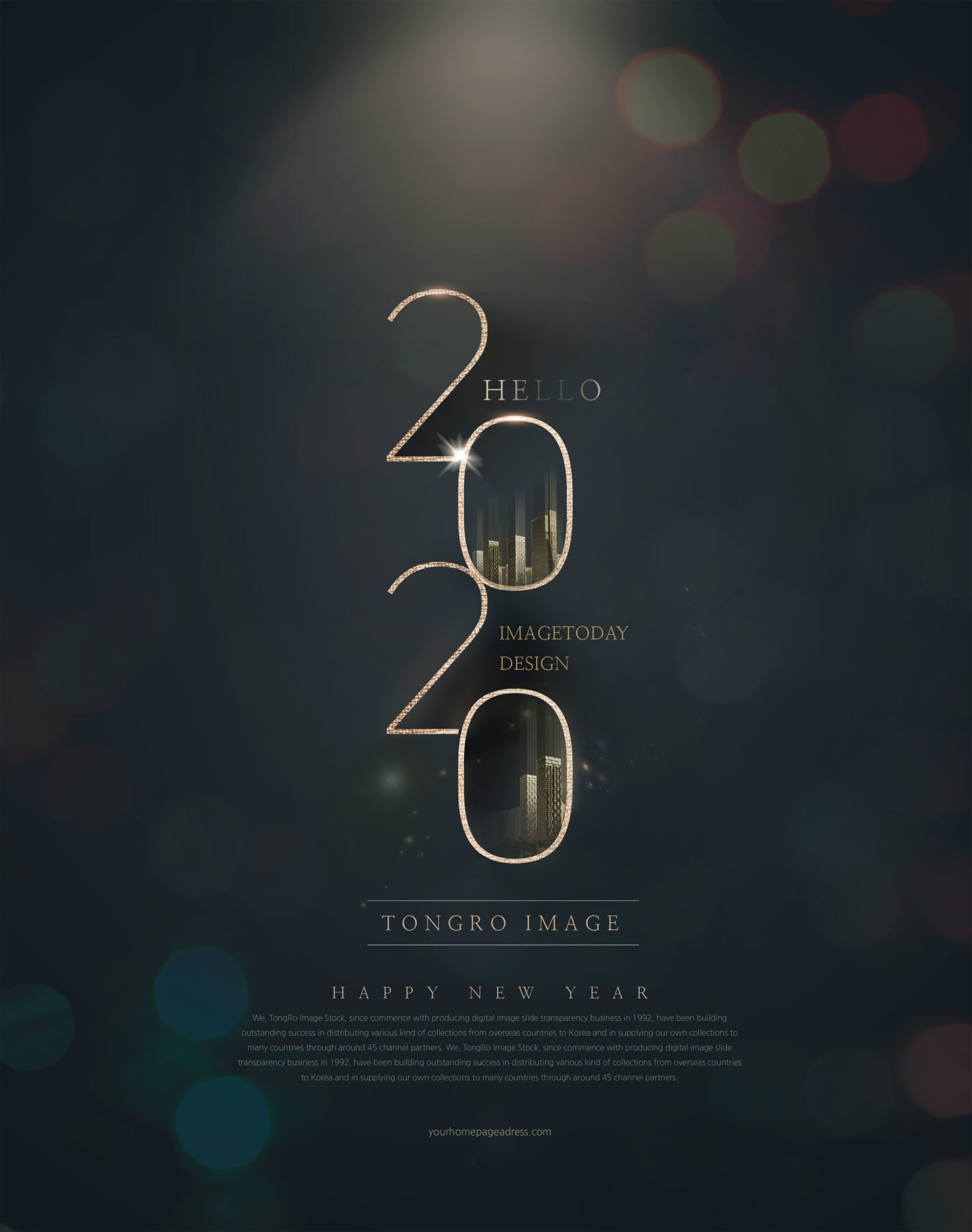 豪华金色2020新年快乐字体海报/贺卡/传单设计素材合集插图(6)