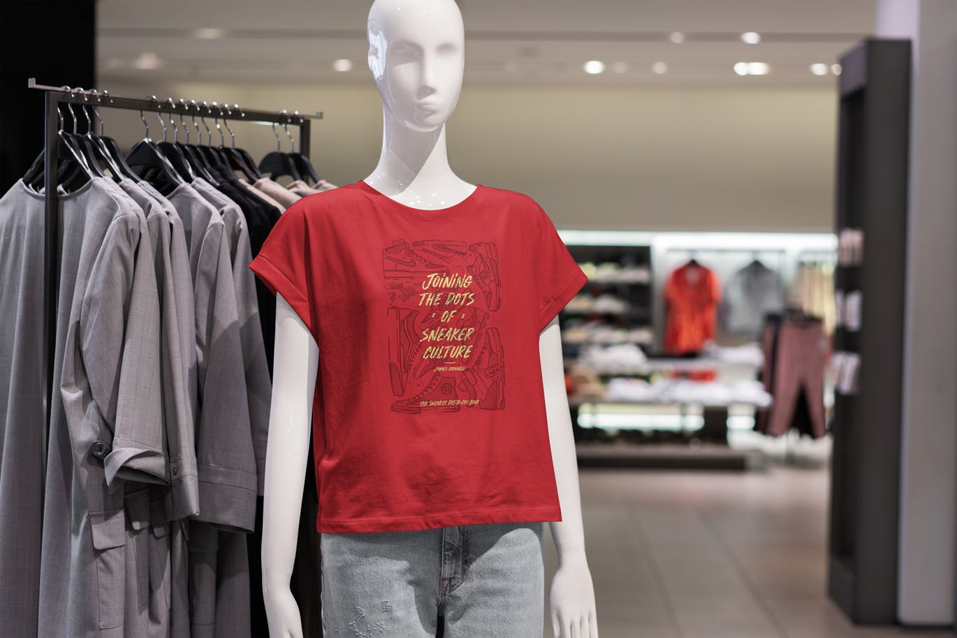男士T恤货架陈列预览样机模板 T-Shirt Shopping Mock-Up Vol.2插图8