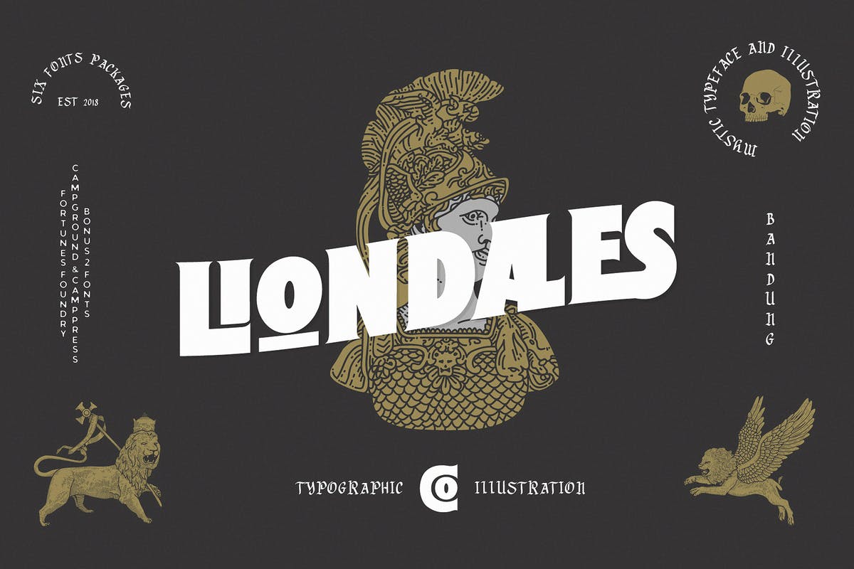 现代版式设计英文衬线字体 Liondales & Extra插图