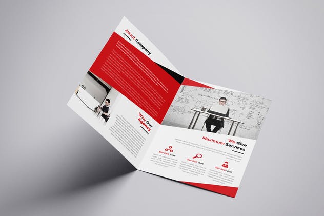 双折页商业公司品牌手册设计模板 Agency Bifold插图(2)