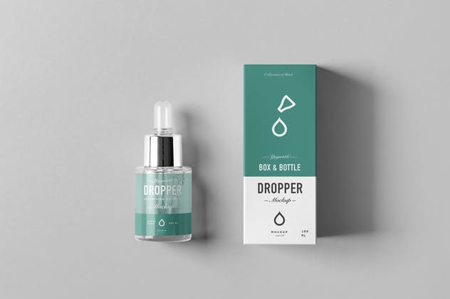 化妆品玻璃滴管样机模板3 Dropper Bottle Mock-up 3插图(9)