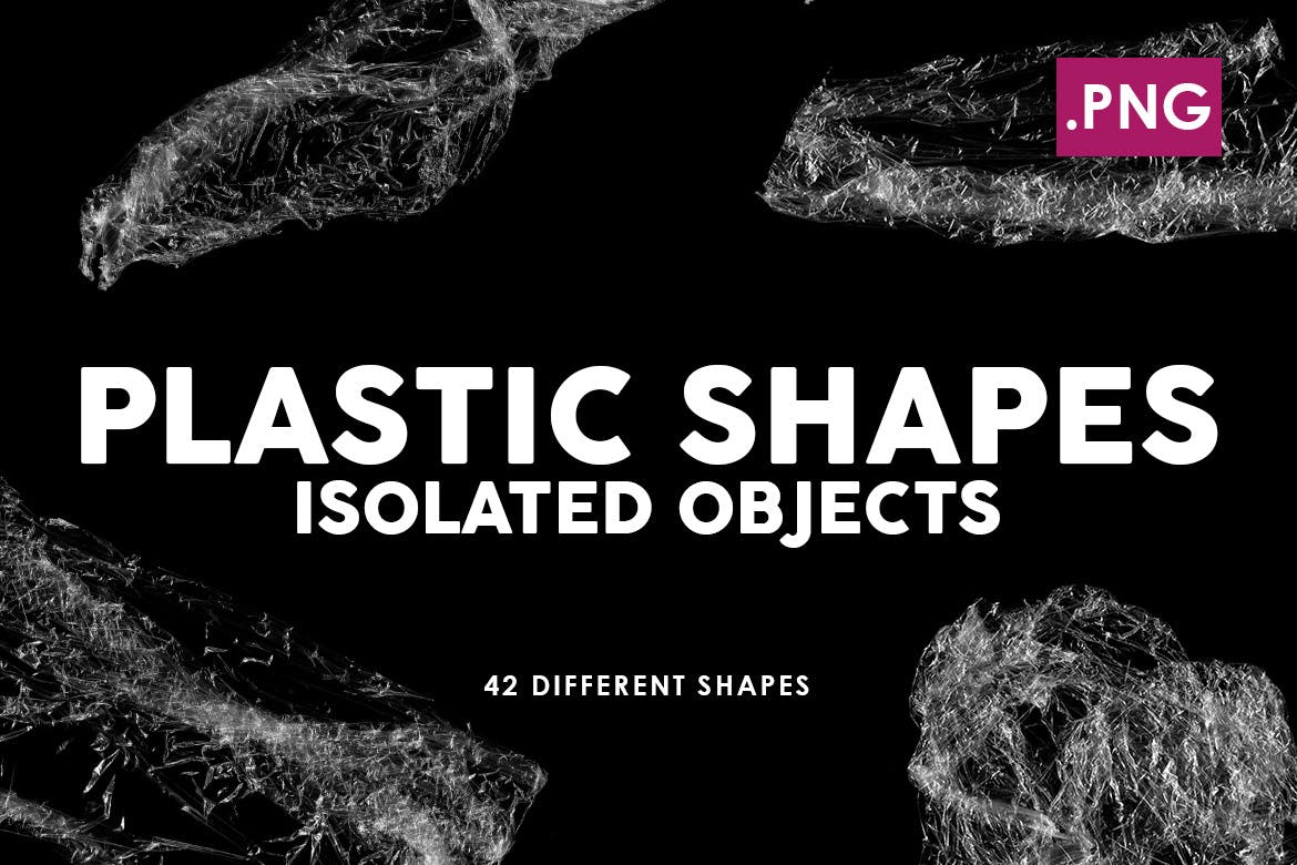 42款高清透明塑料形状图案PNG素材 Isolated Plastic Shapes插图