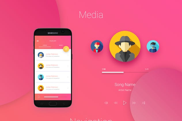 基于谷歌移动应用设计标准的UI套件 Matta – Material Design Mobile UI Kit插图(4)