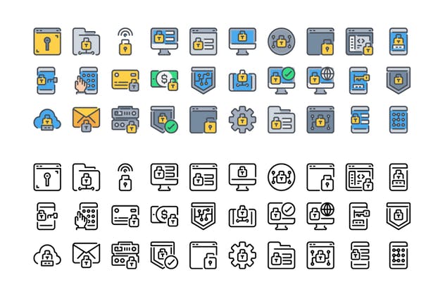 30枚数据安全保护矢量图标合集 30 Security icon set插图(2)