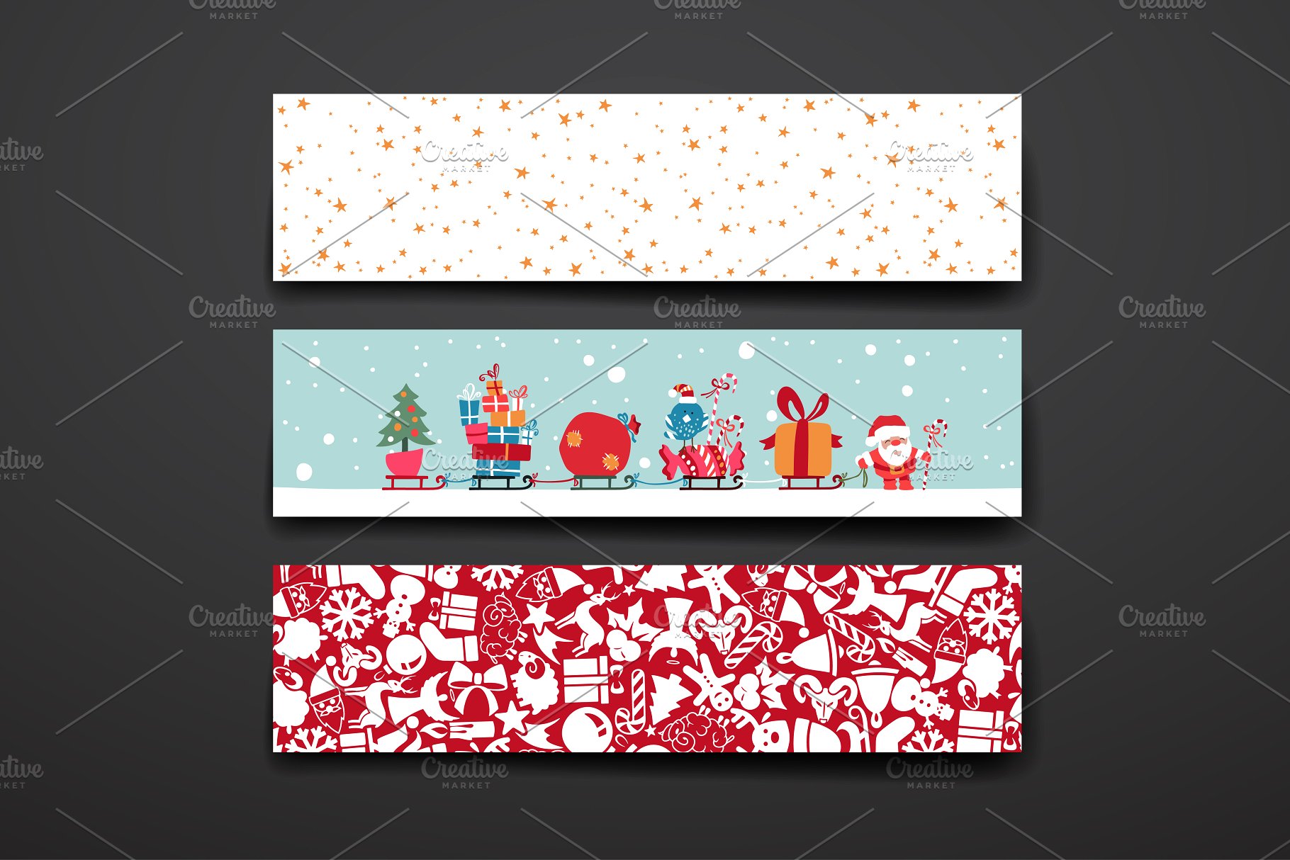 圣诞节日祝贺卡片制作素材 Merry Christmas Card Template插图(2)