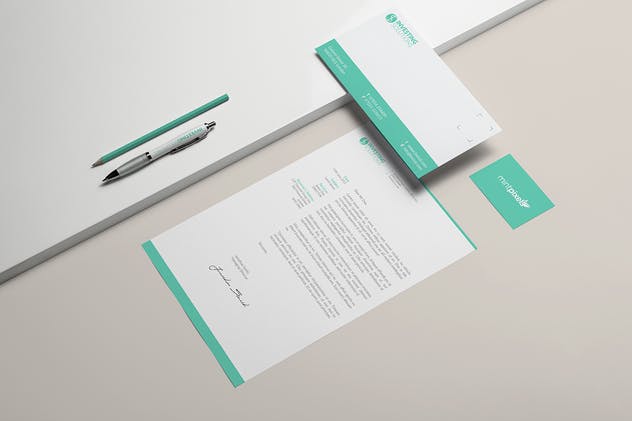 企业品牌办公文具等距样机模板 Branding / Identity Mock-up插图(4)