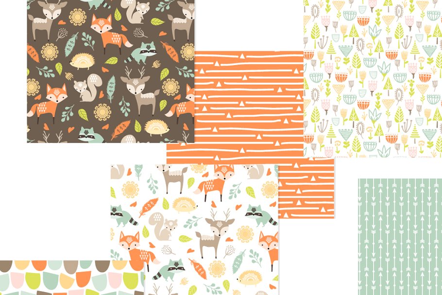 可爱的林地小动物元素 Baby Woodland Design Pack插图(11)