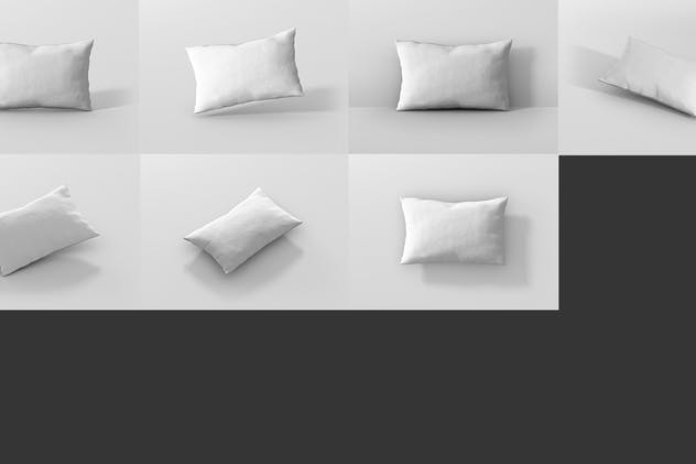 时尚多彩矩形卧室沙发枕头样机 Pillow Mockup – Rectangle插图9