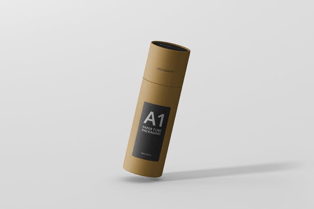 茶叶/咖啡纸筒包装设计样机 Paper Tube Packaging Mockup – Slim插图(3)