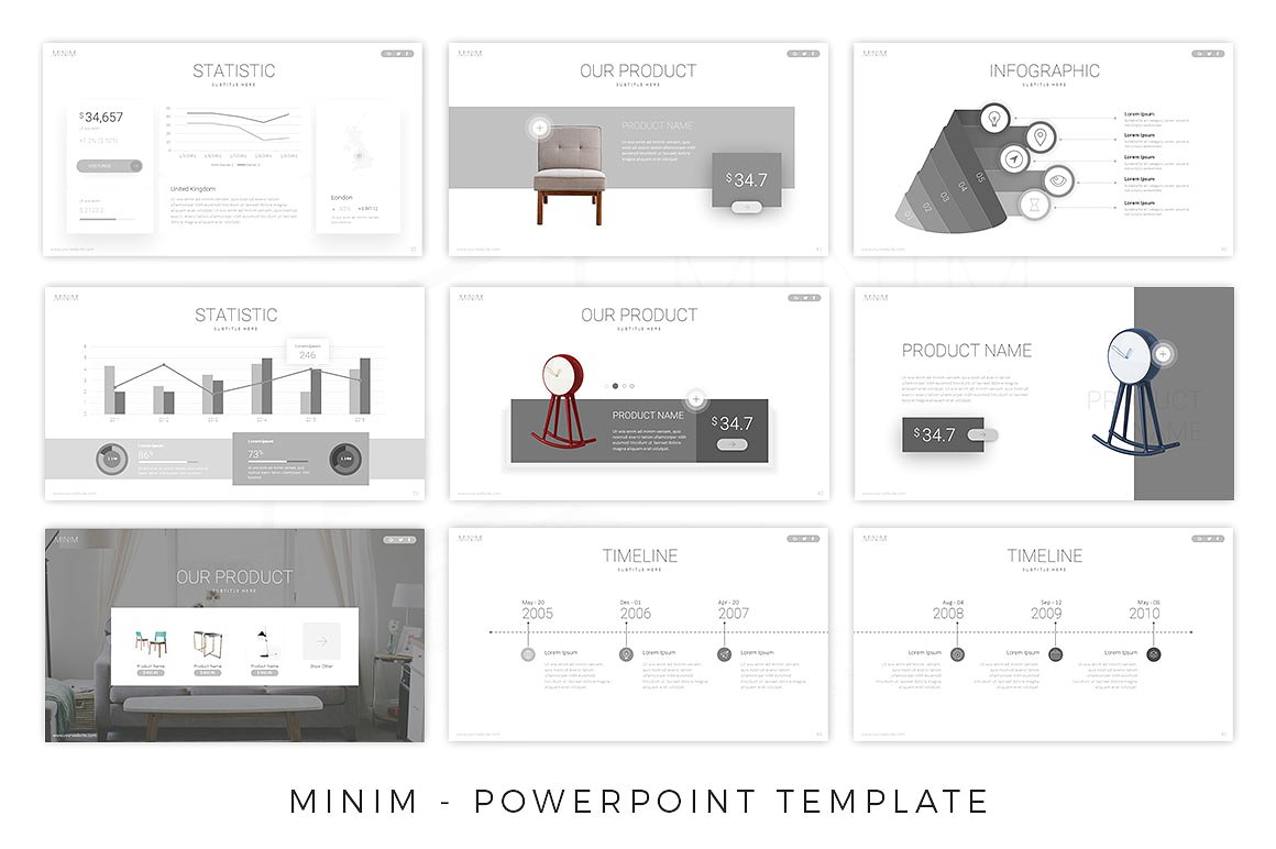 极简主义商业Mini Powerpoint模板下载插图(5)