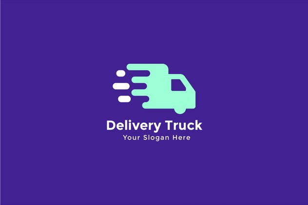 快递物流运输行业品牌Logo模板 Fast Delivery Truck Logo Template插图4