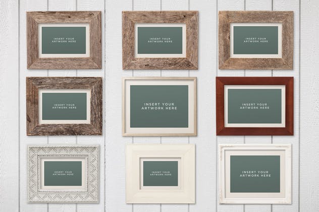 古典实木相框样机模板v2 Picture Frame Mockups Volume 2插图(4)