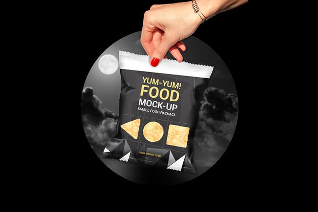 零食食品包装小袋子样机模板 Food Bag Mock-Ups插图2