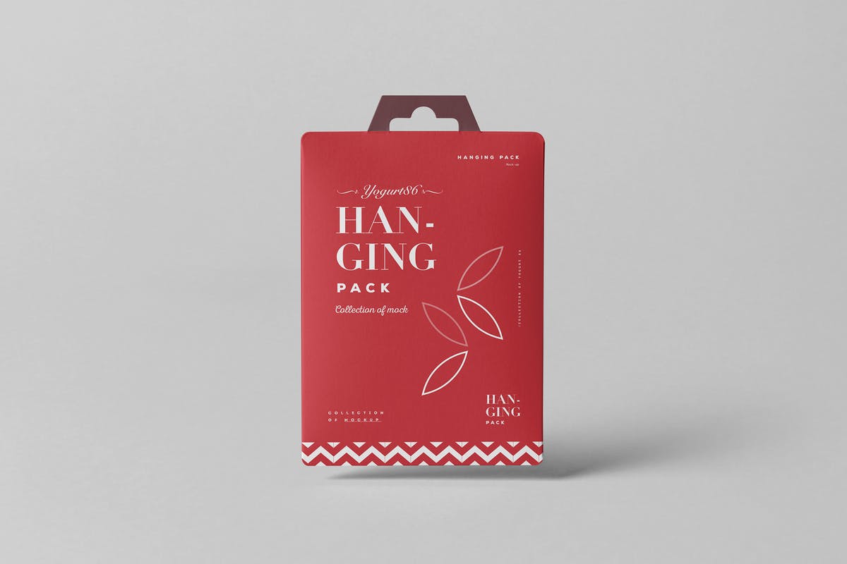 手提纸袋手提包装样机 Hanging Pack Mock-up插图