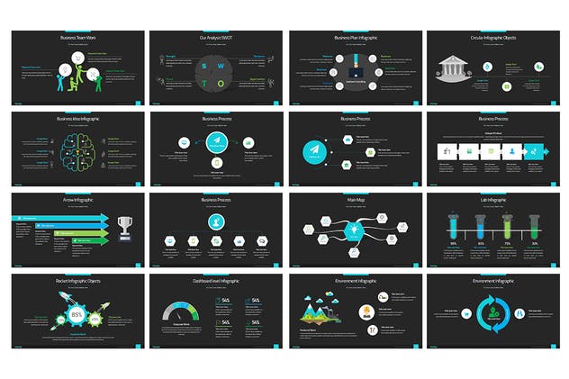 时尚简约配色企业宣传PPT模板下载 The Project Powerpoint Presentation插图(4)